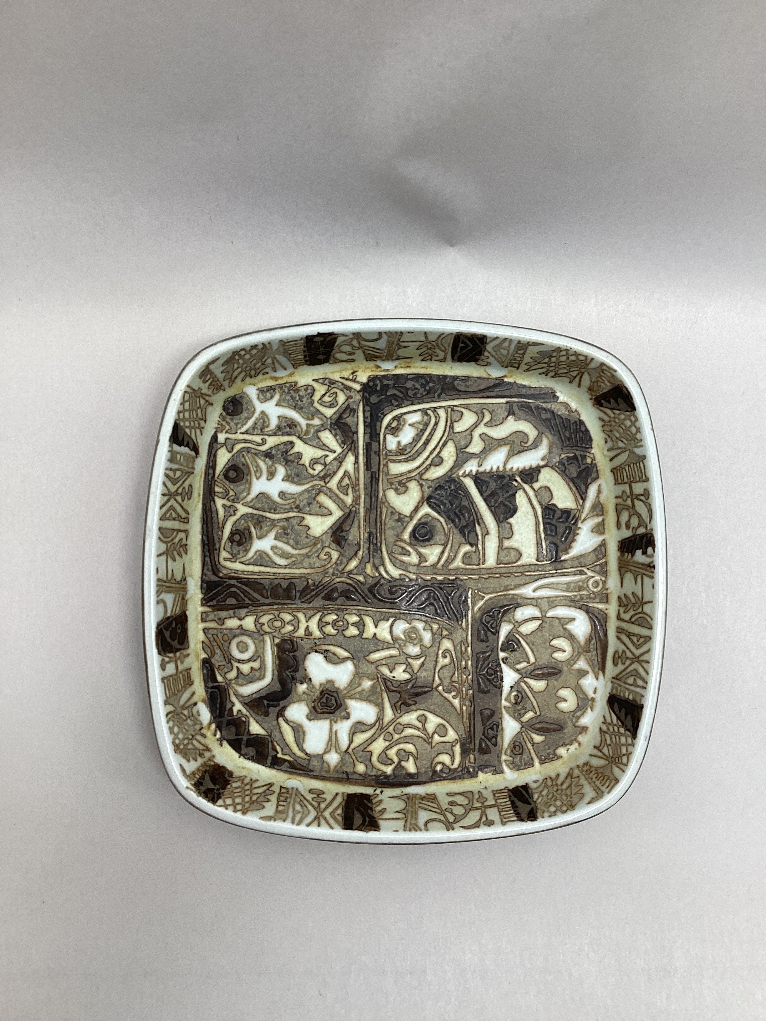 Royal Copenhagen Fajance Square Dish 719/2883