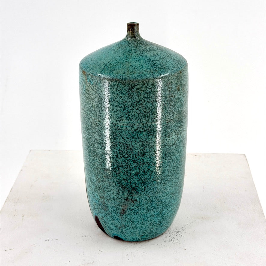 Medium Blue Cylinder Vase
