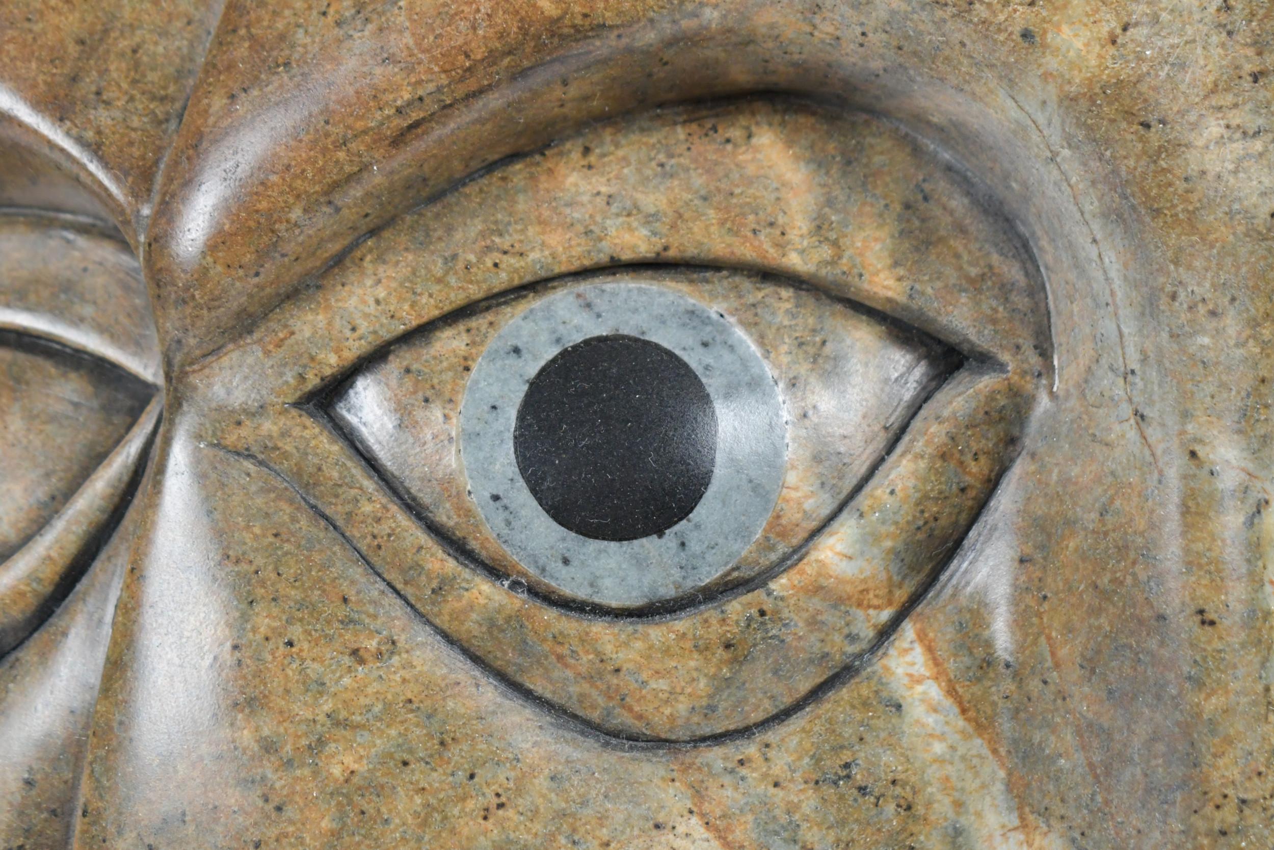 Soapstone head sculpture - Vince Bomberry