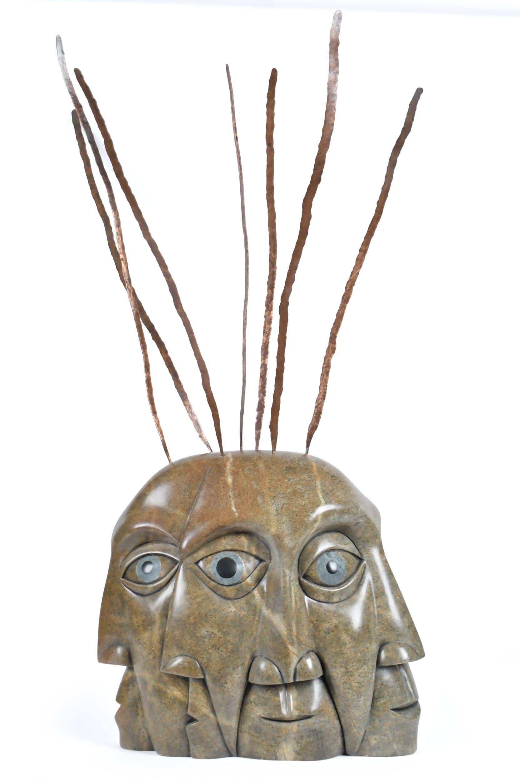 Soapstone head sculpture - Vince Bomberry