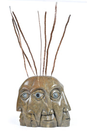 Soapstone head sculpture - Vince Bomberry