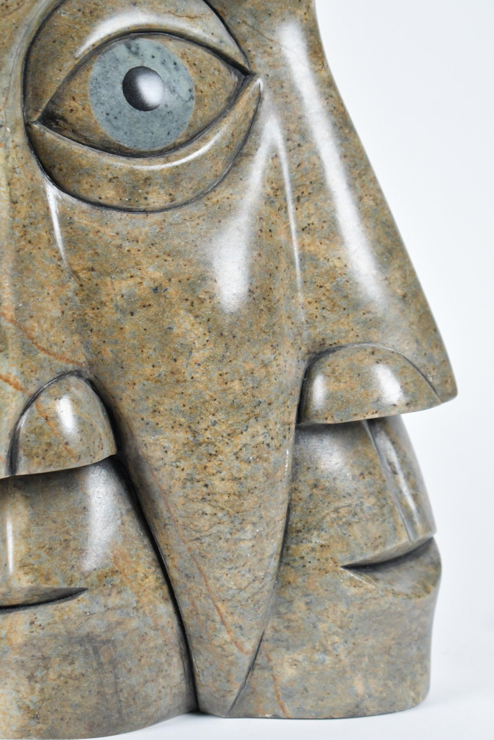 Soapstone head sculpture - Vince Bomberry