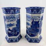 Royal Cauldon hexagonal vase pair  - 40L02.35.100