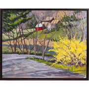 "River View with Forcythia, Bridgewater" - Lynn VanNatta