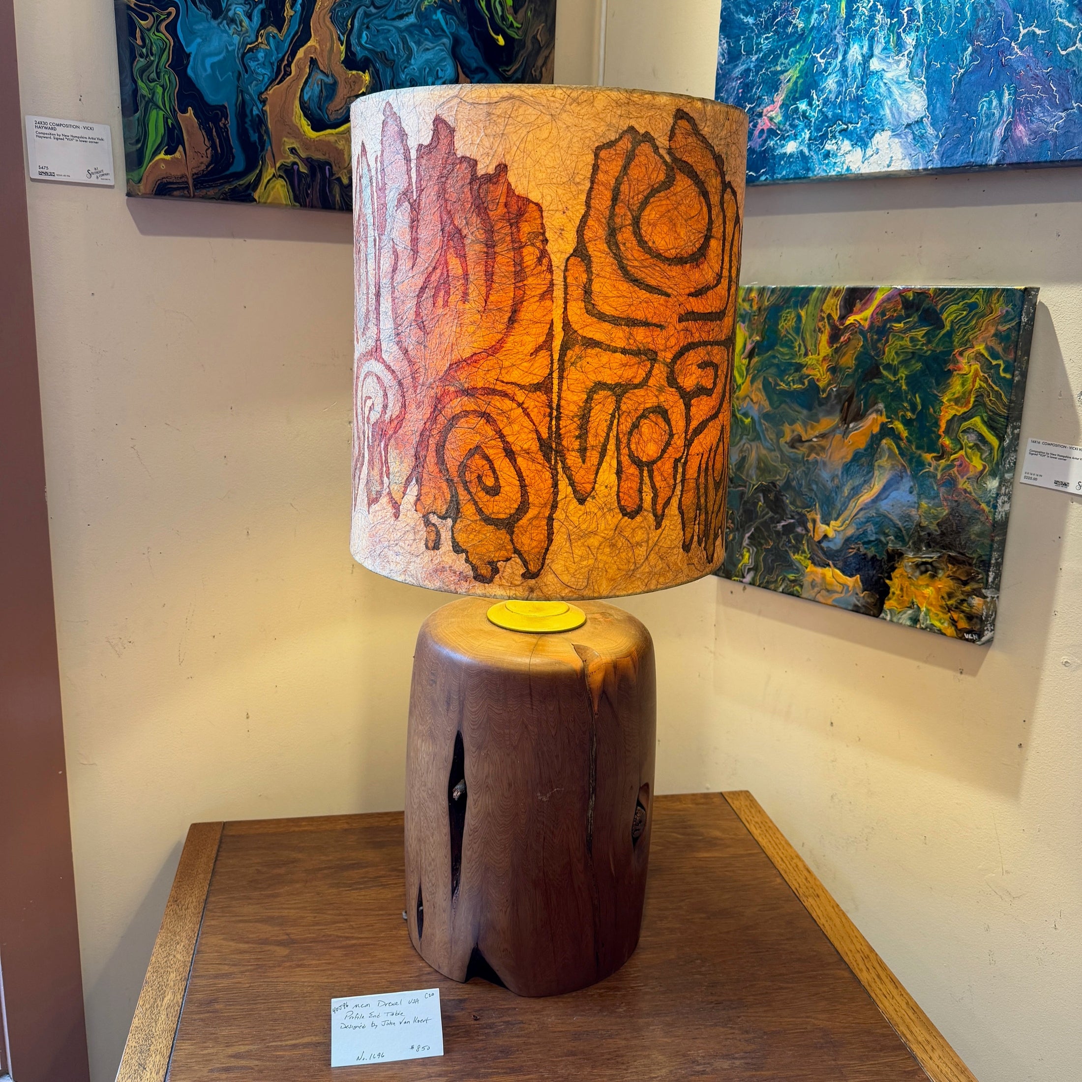 Rosewood Mid Century Lamp