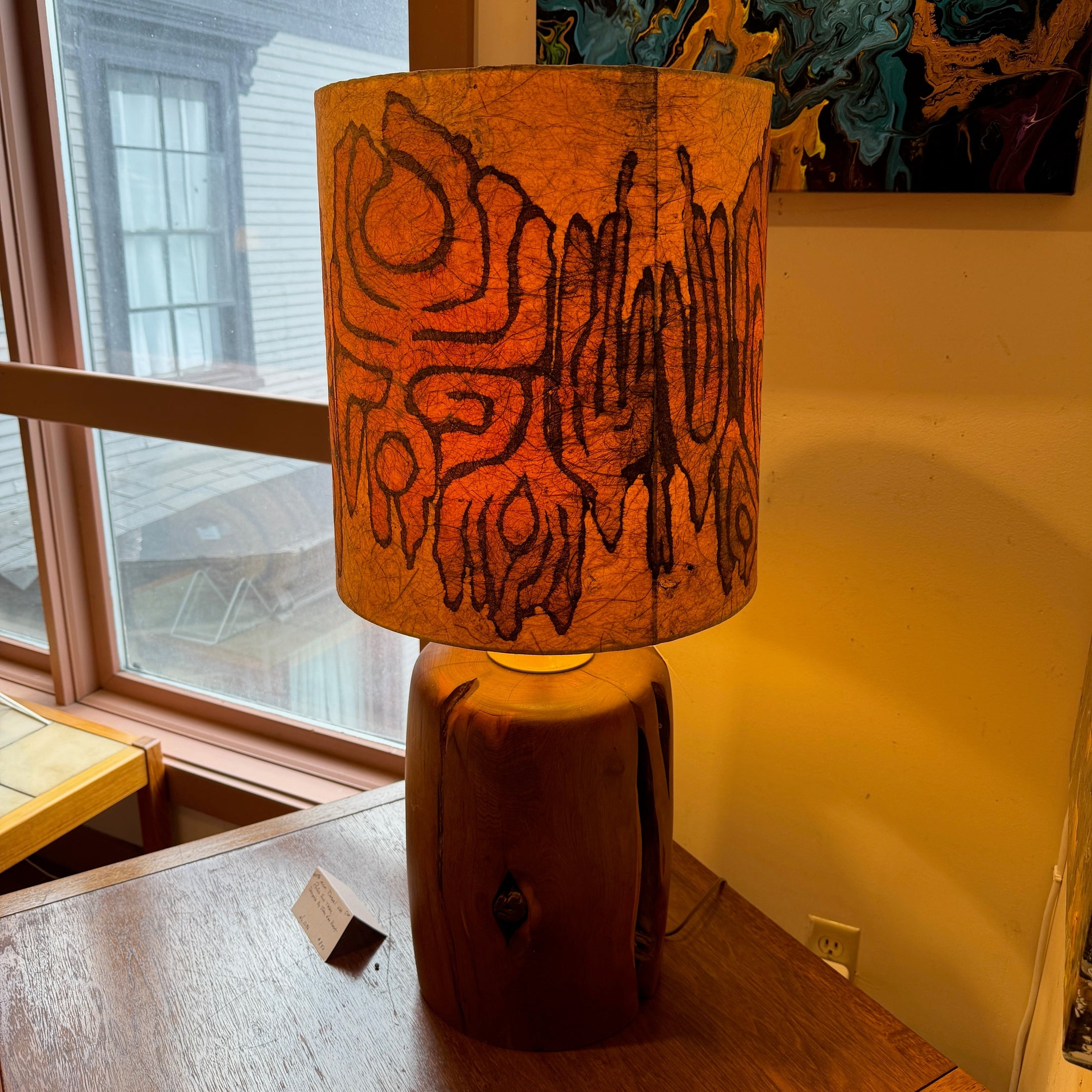 Rosewood Mid Century Lamp
