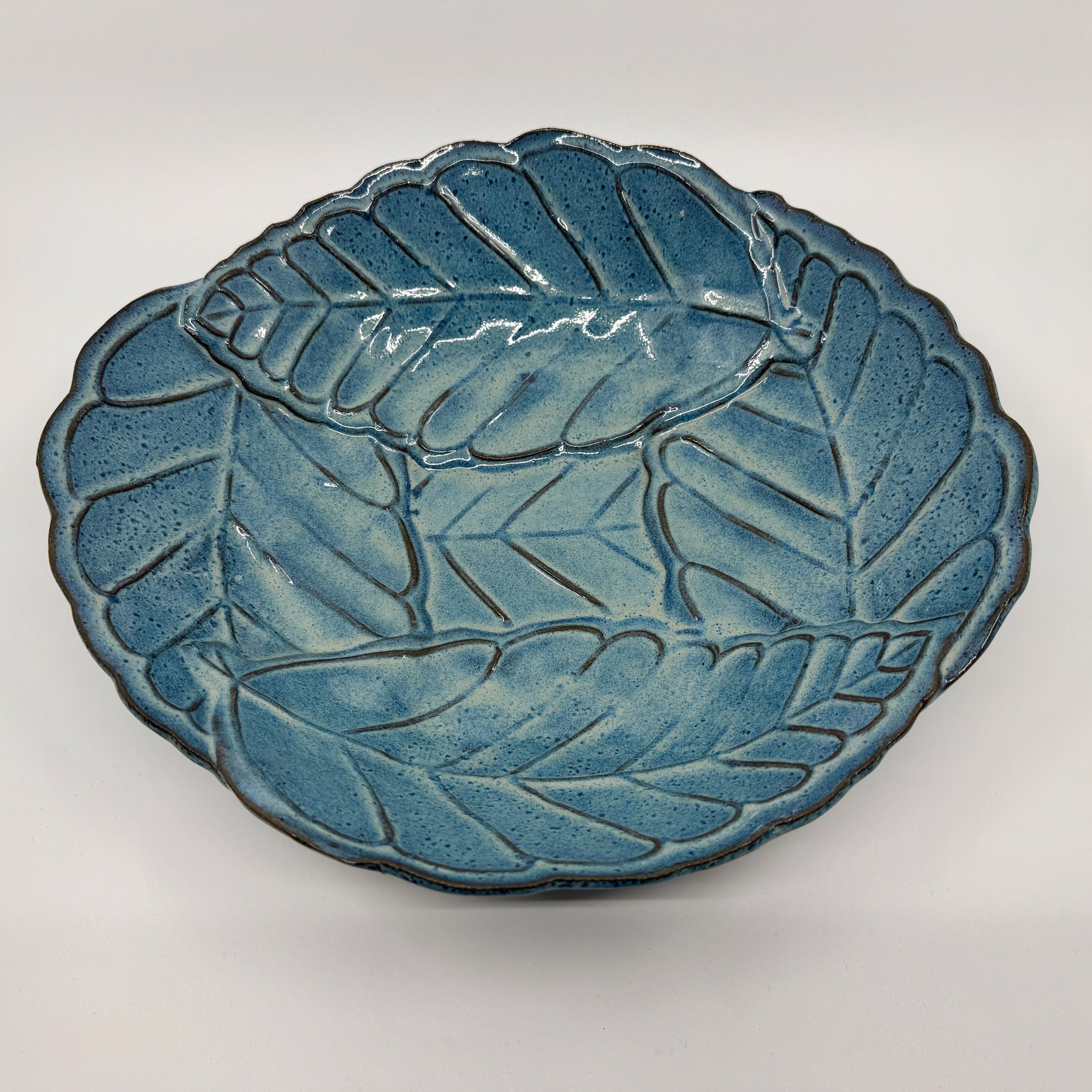 Leaf Bowl, Blue Rutile