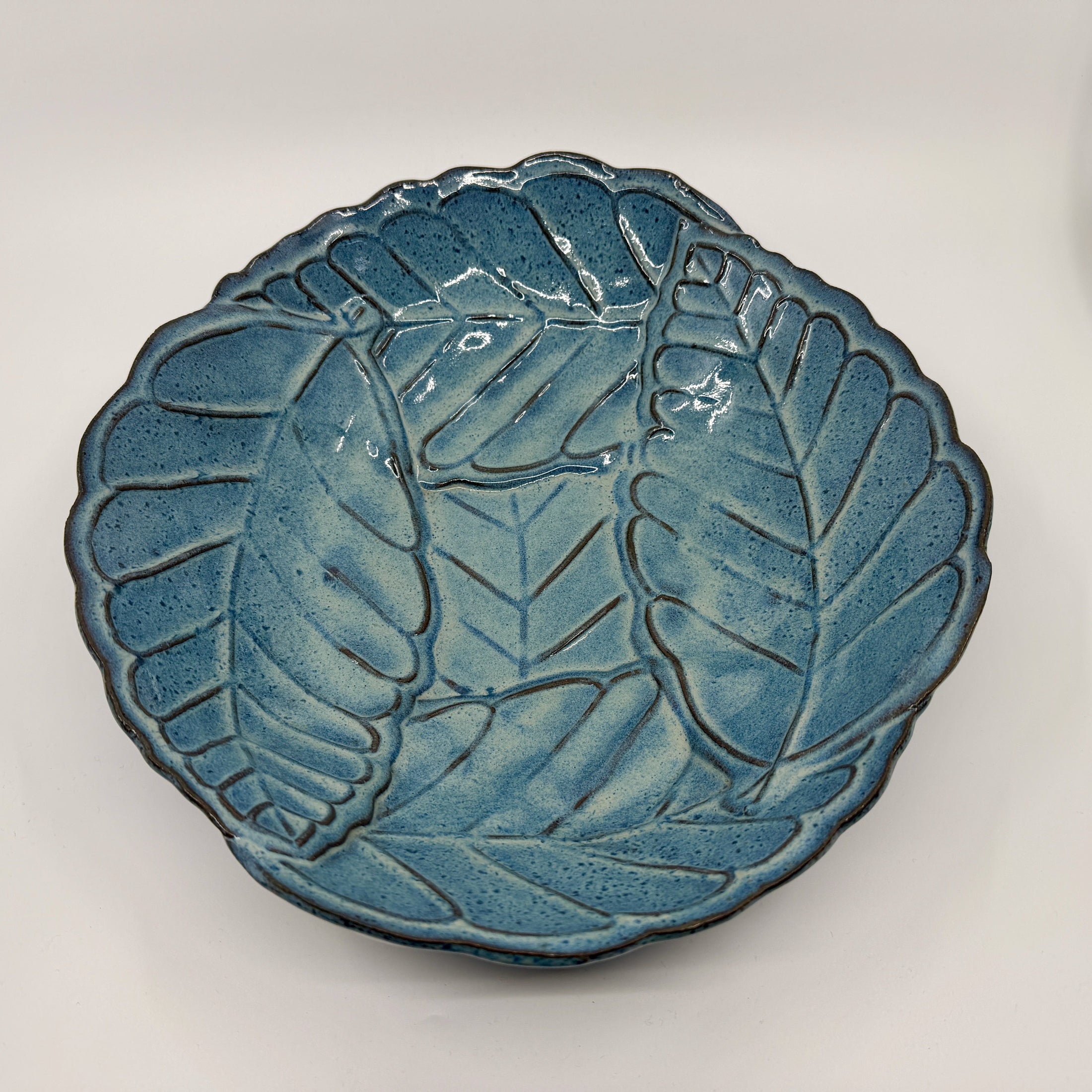 Leaf Bowl, Blue Rutile