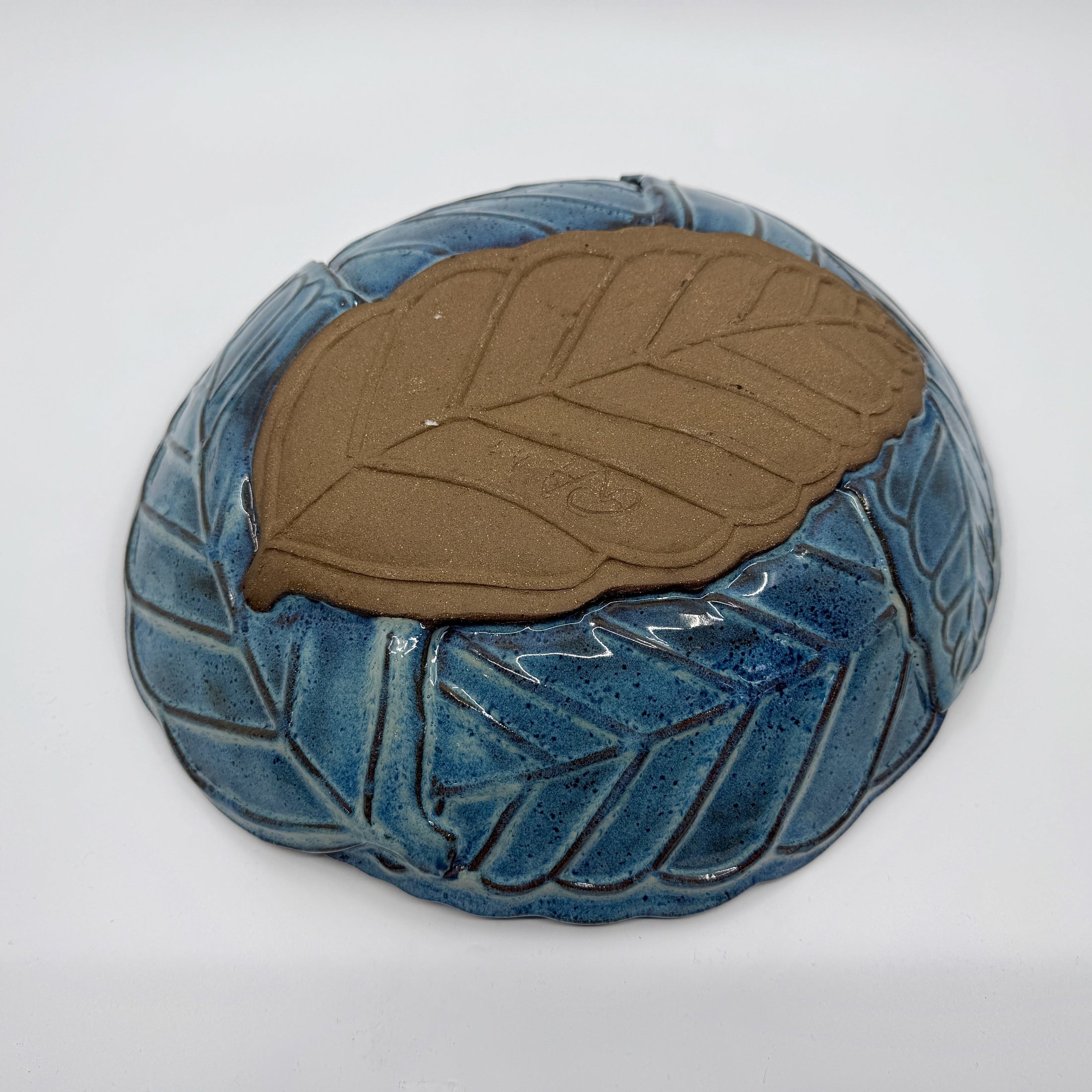 Leaf Bowl, Blue Rutile