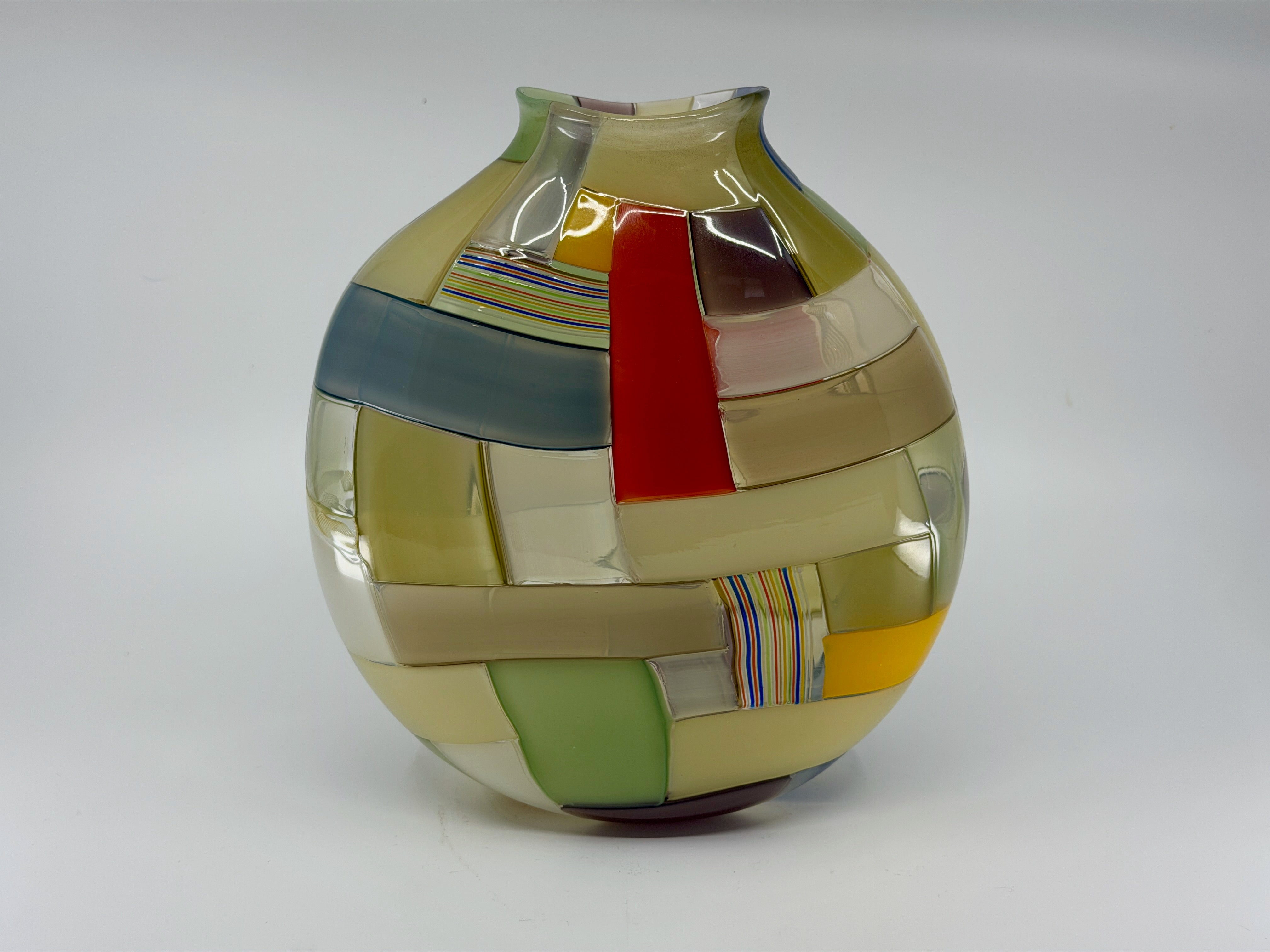 "Crazy Quilt" vase by Robin Mix