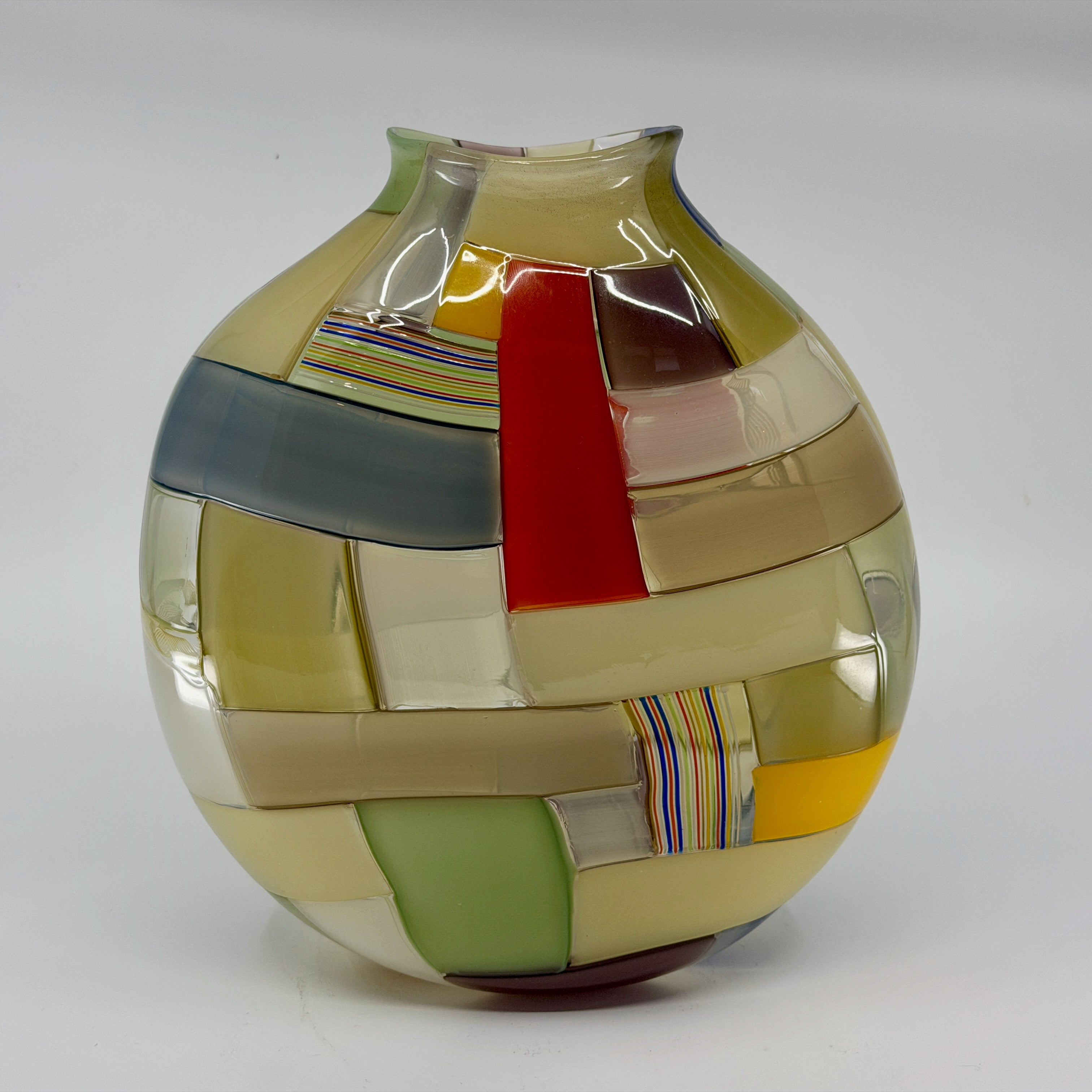 "Crazy Quilt" vase by Robin Mix