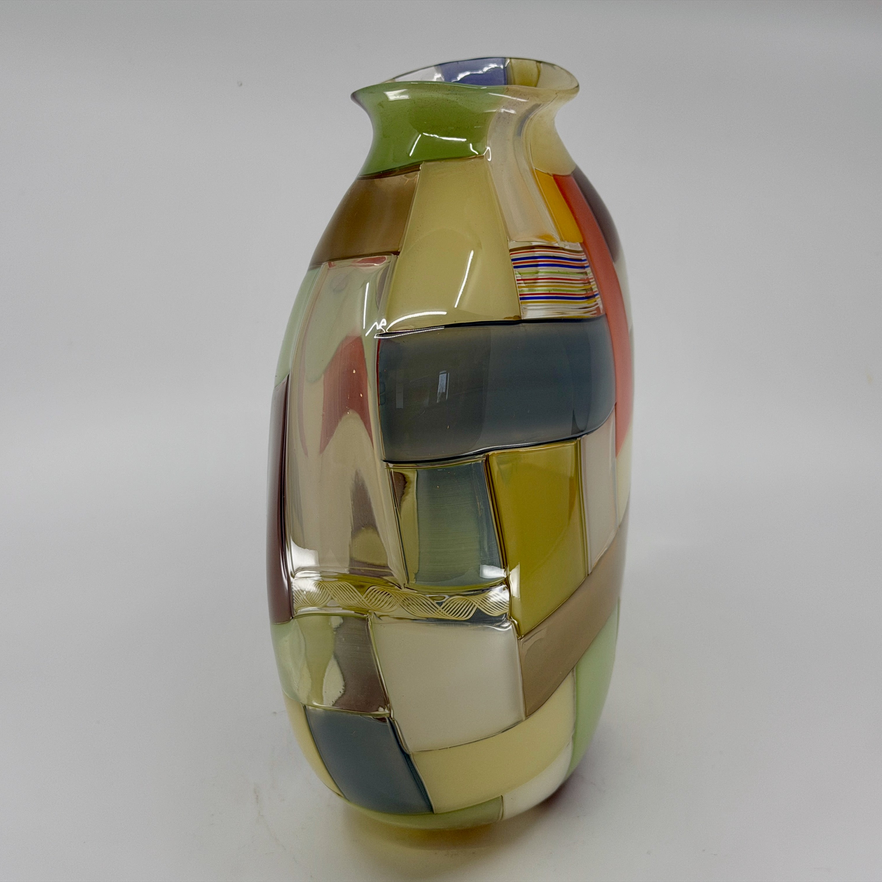 "Crazy Quilt" vase by Robin Mix