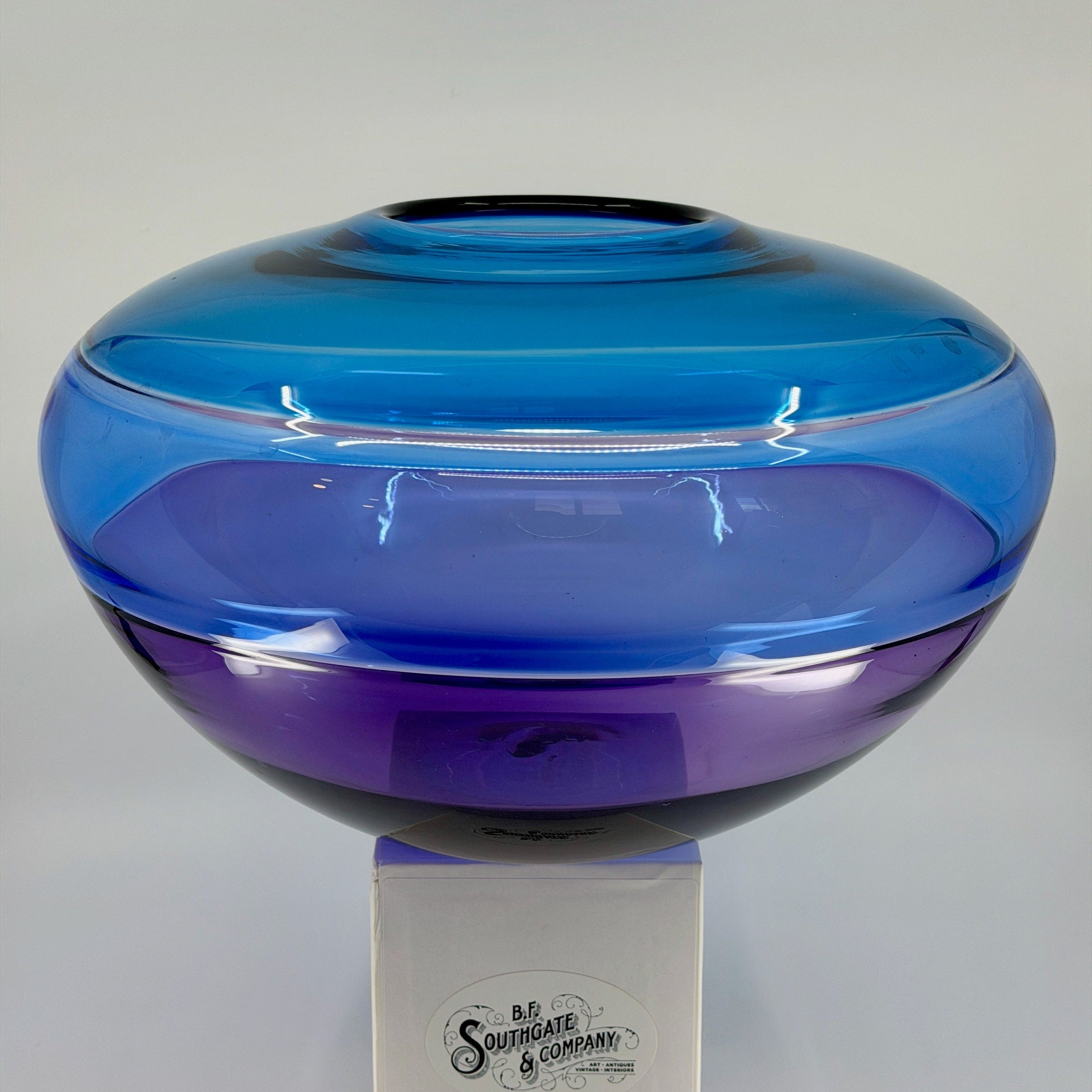 Large Blue and Purple Masterpiece Vase