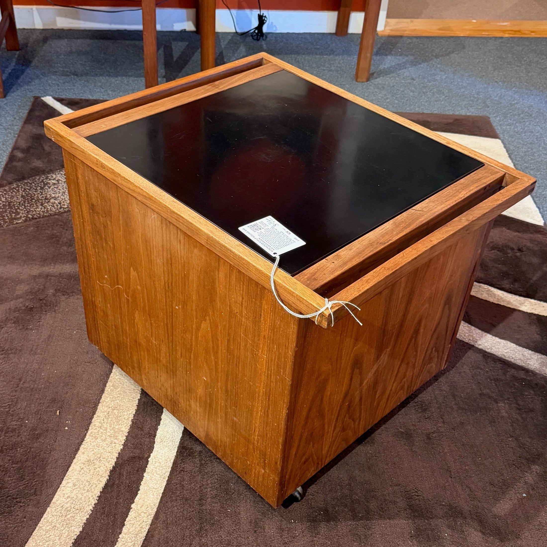 Rosewood Pop-Up Rolling Bar by Kristiansen & Thomassen