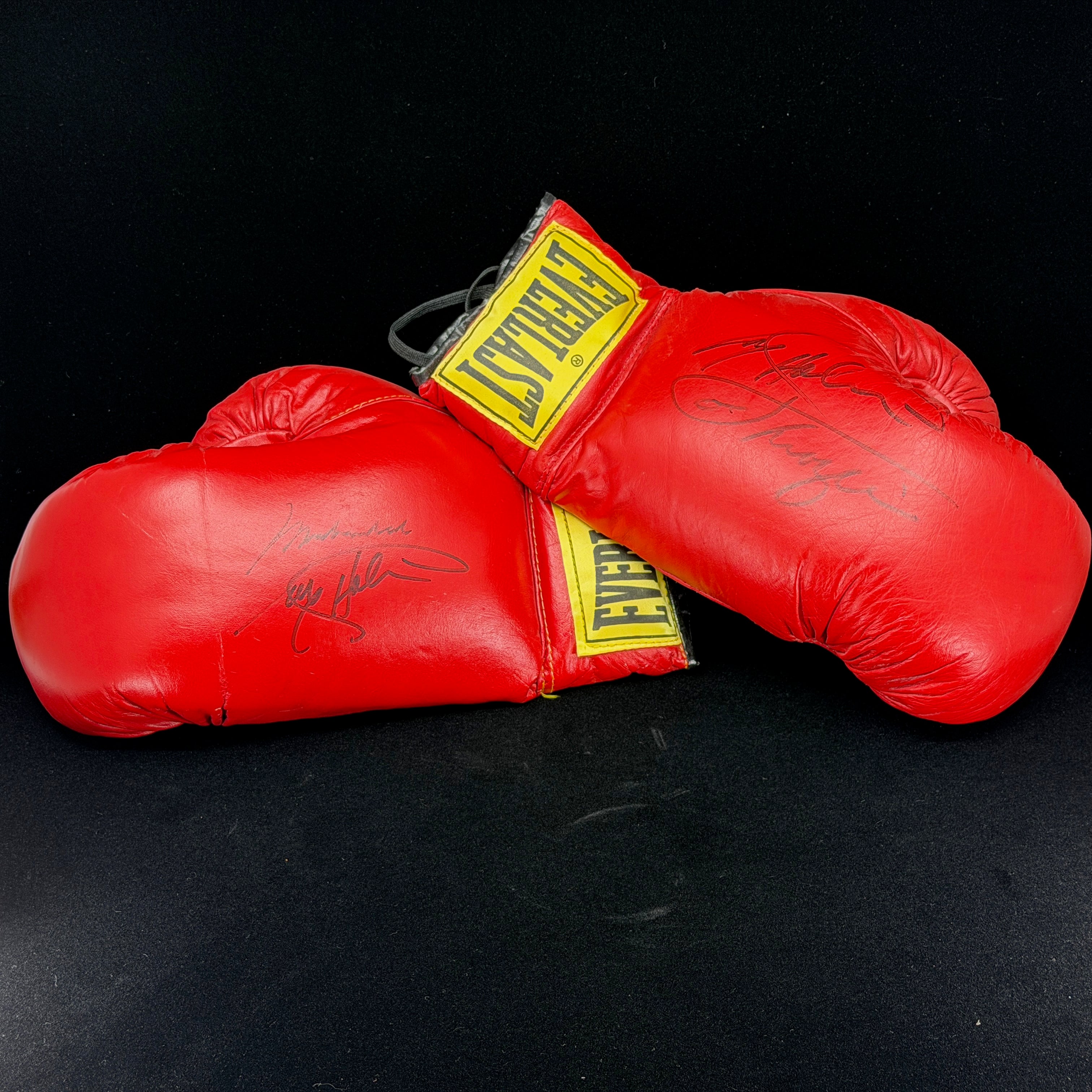 Signed Boxing Glove Pair (Ali, Frasier, Holmes)
