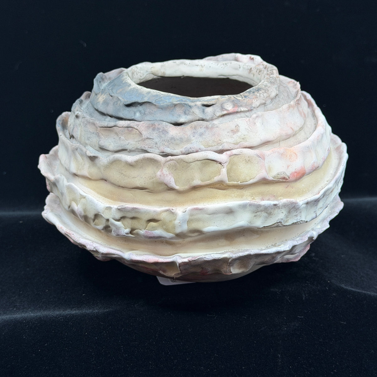 Ridged Vessel Pink & White