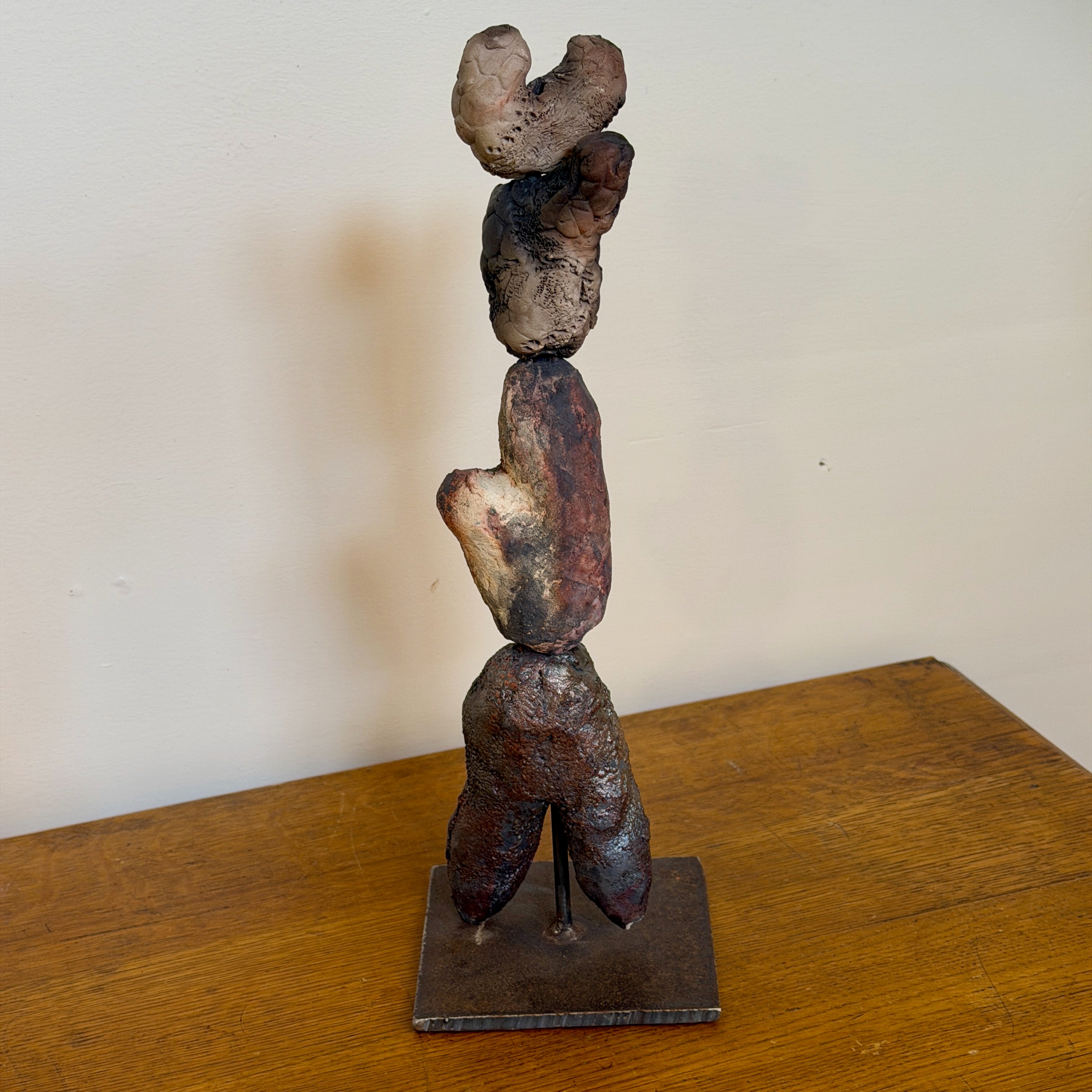Small Totem, Black, Gray & Rust