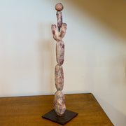 Large Totem, White, Black & Rust
