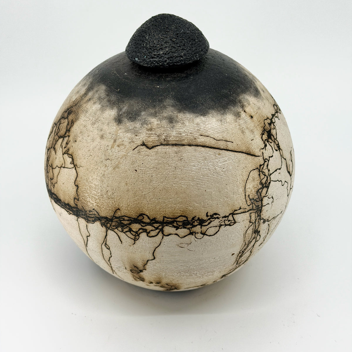 Small Horsehair Covered Jar
