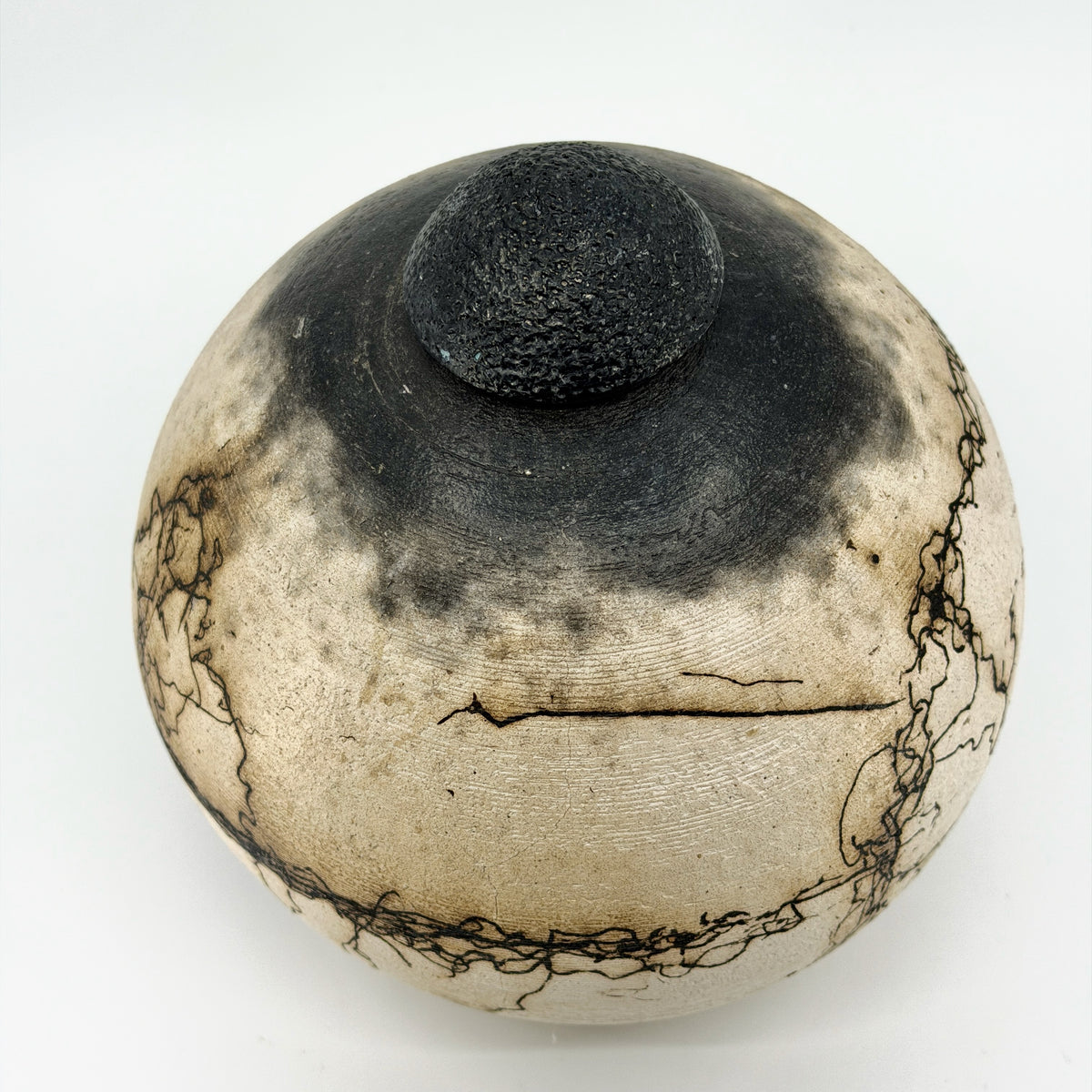 Small Horsehair Covered Jar