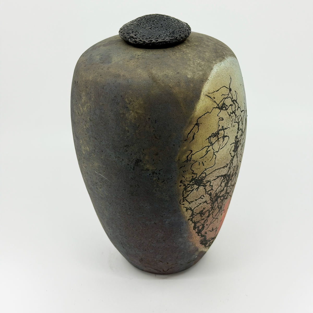 Medium "Moonscape" Tall Covered Jar