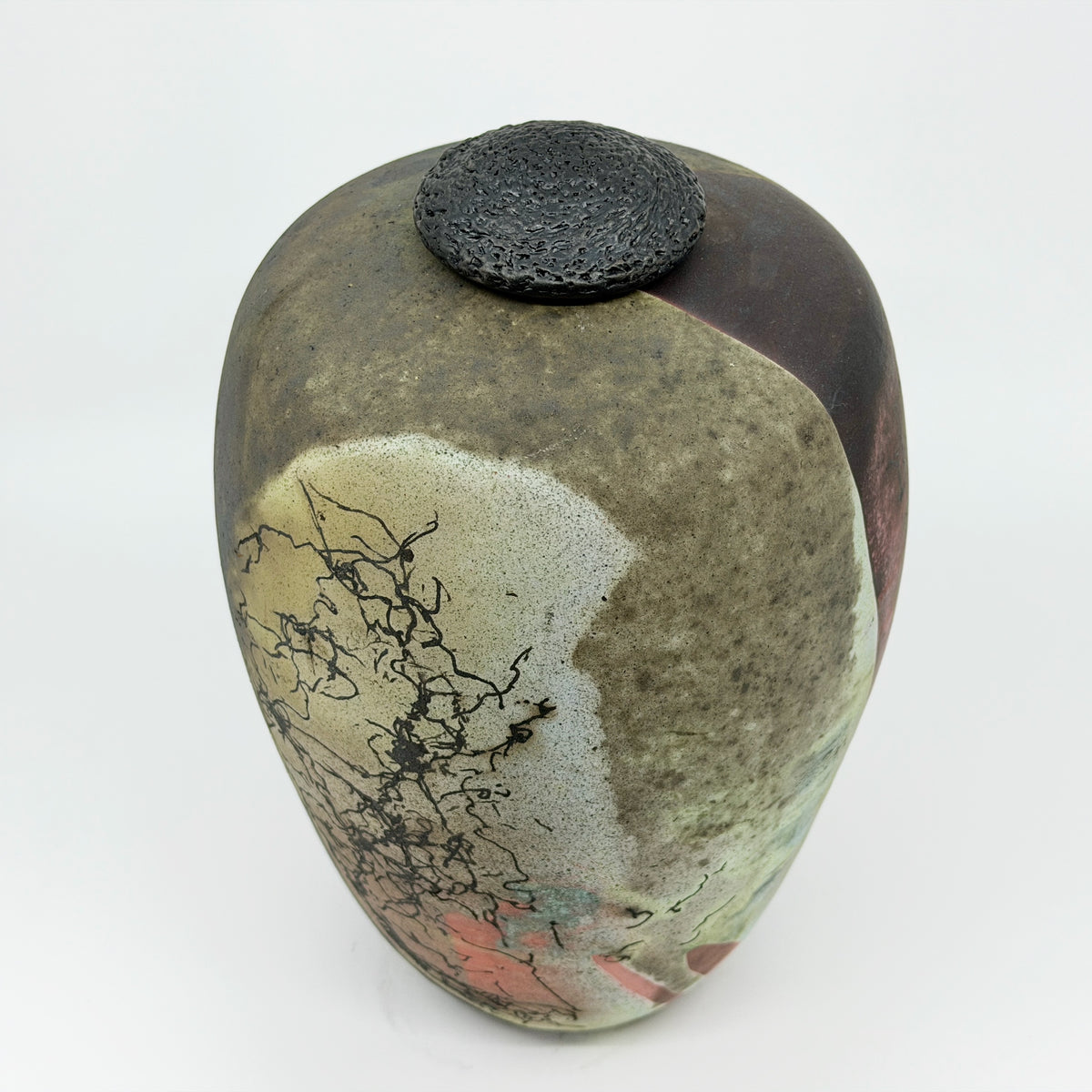 Medium "Moonscape" Tall Covered Jar