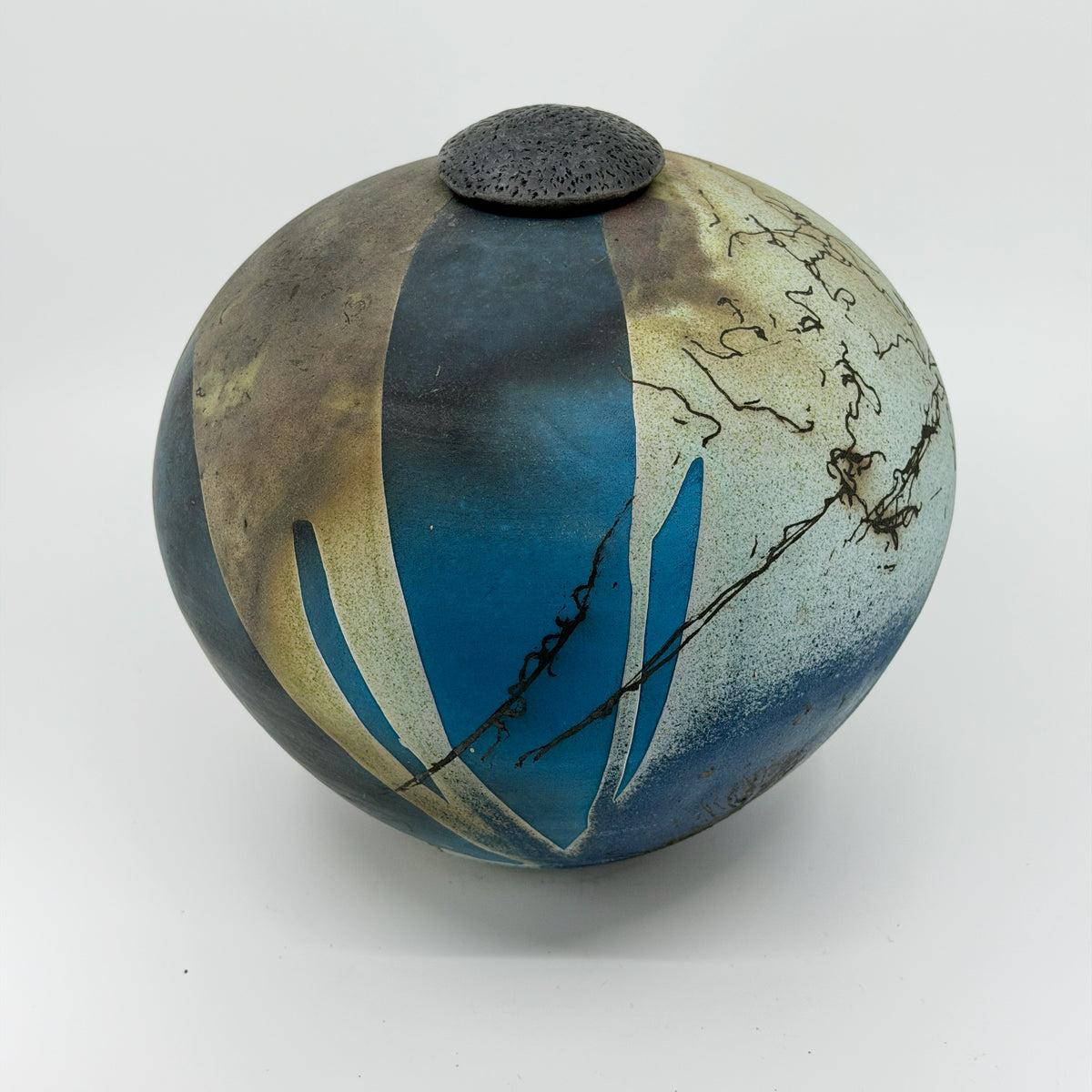 Medium "Moonscape" Round Covered Jar