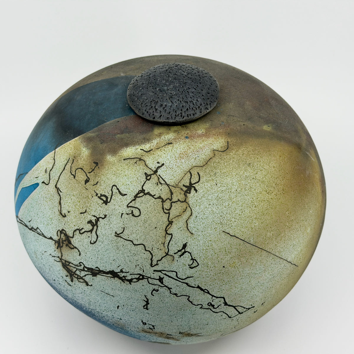 Medium "Moonscape" Round Covered Jar