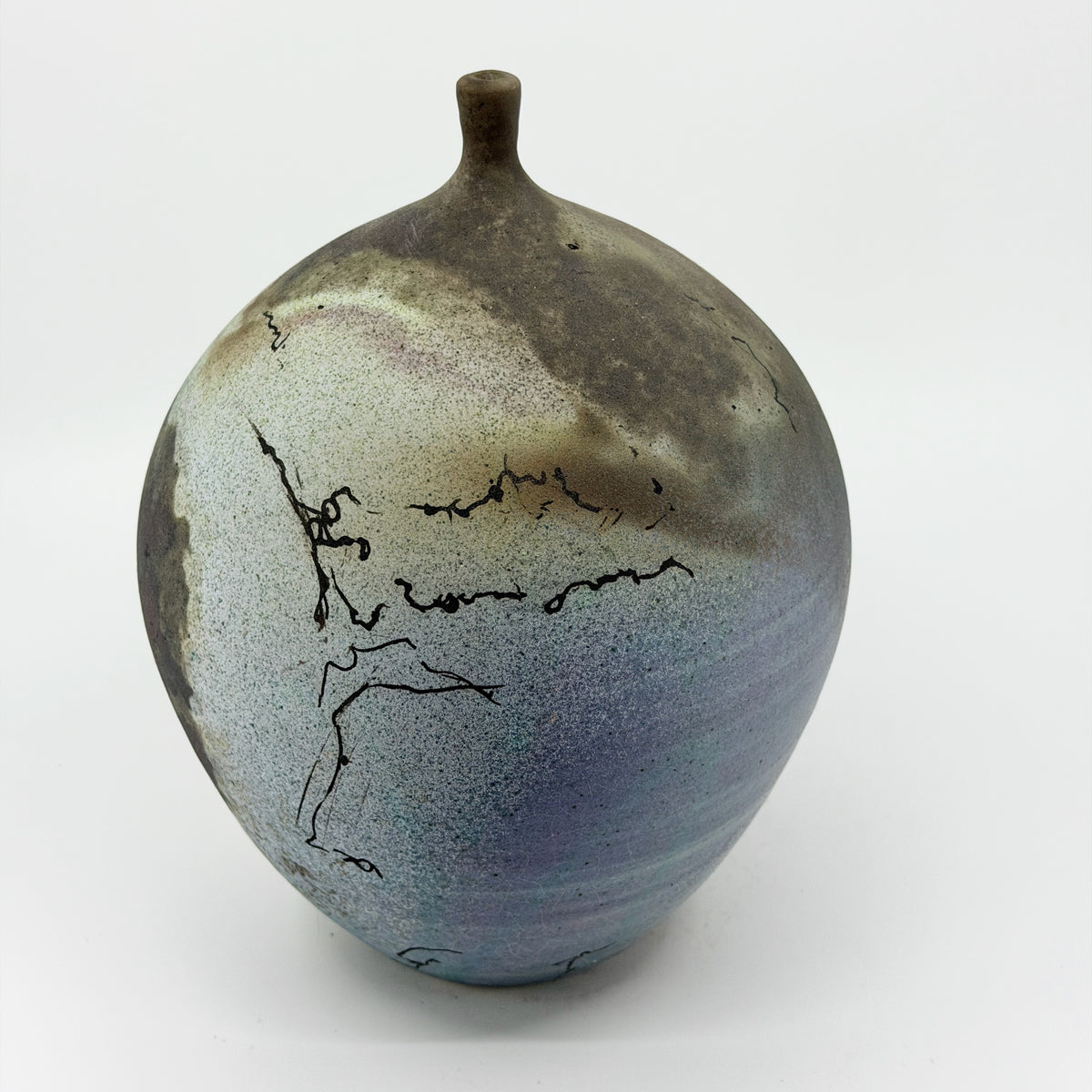 Small "Moonscape" Sphere Lip Blue