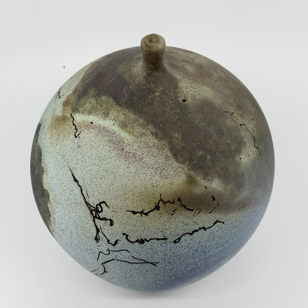 Small "Moonscape" Sphere Lip Blue