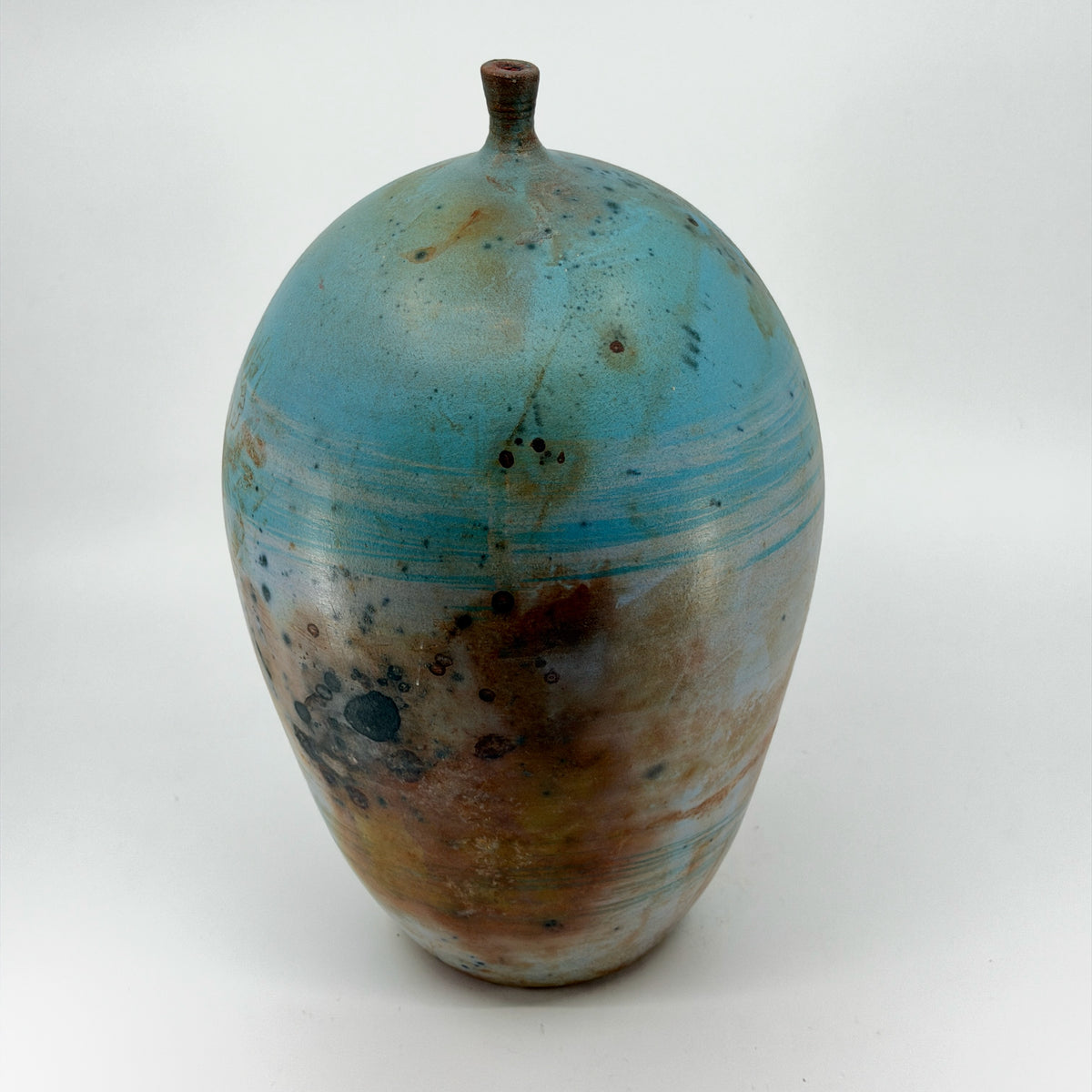 Blue Saggar Sphere With Lip
