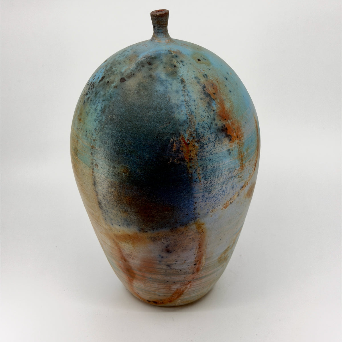 Blue Saggar Sphere With Lip