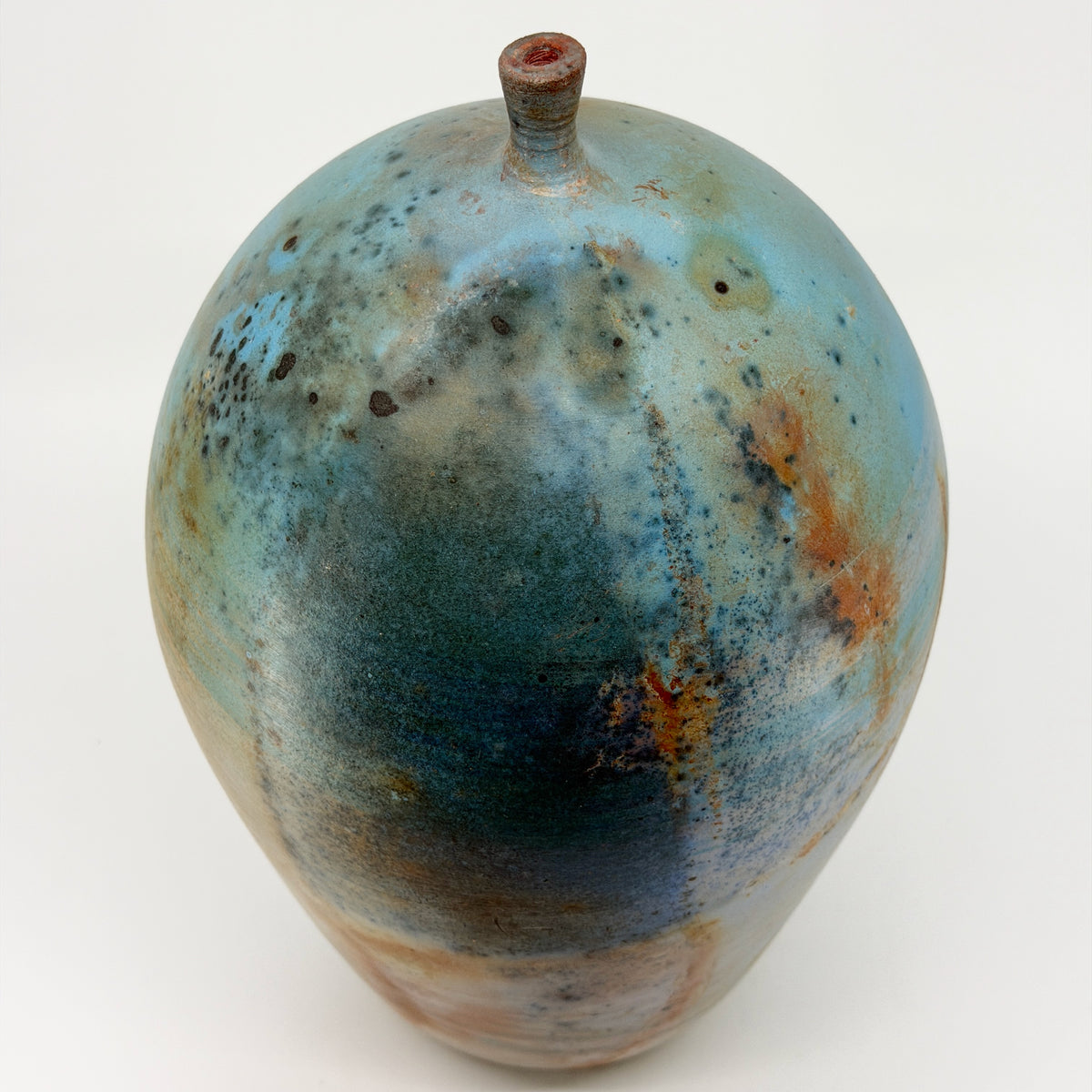 Blue Saggar Sphere With Lip