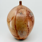 Orange Saggar Sphere with Lip
