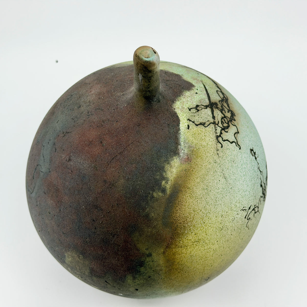 Small "Moonscape" Sphere Lip Green