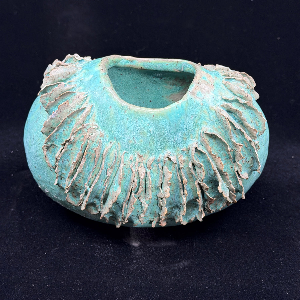 Ruffled Oval Vessel
