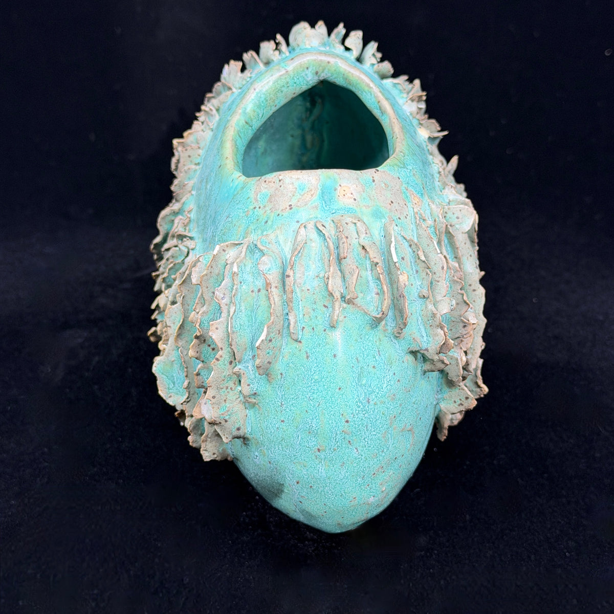 Ruffled Oval Vessel