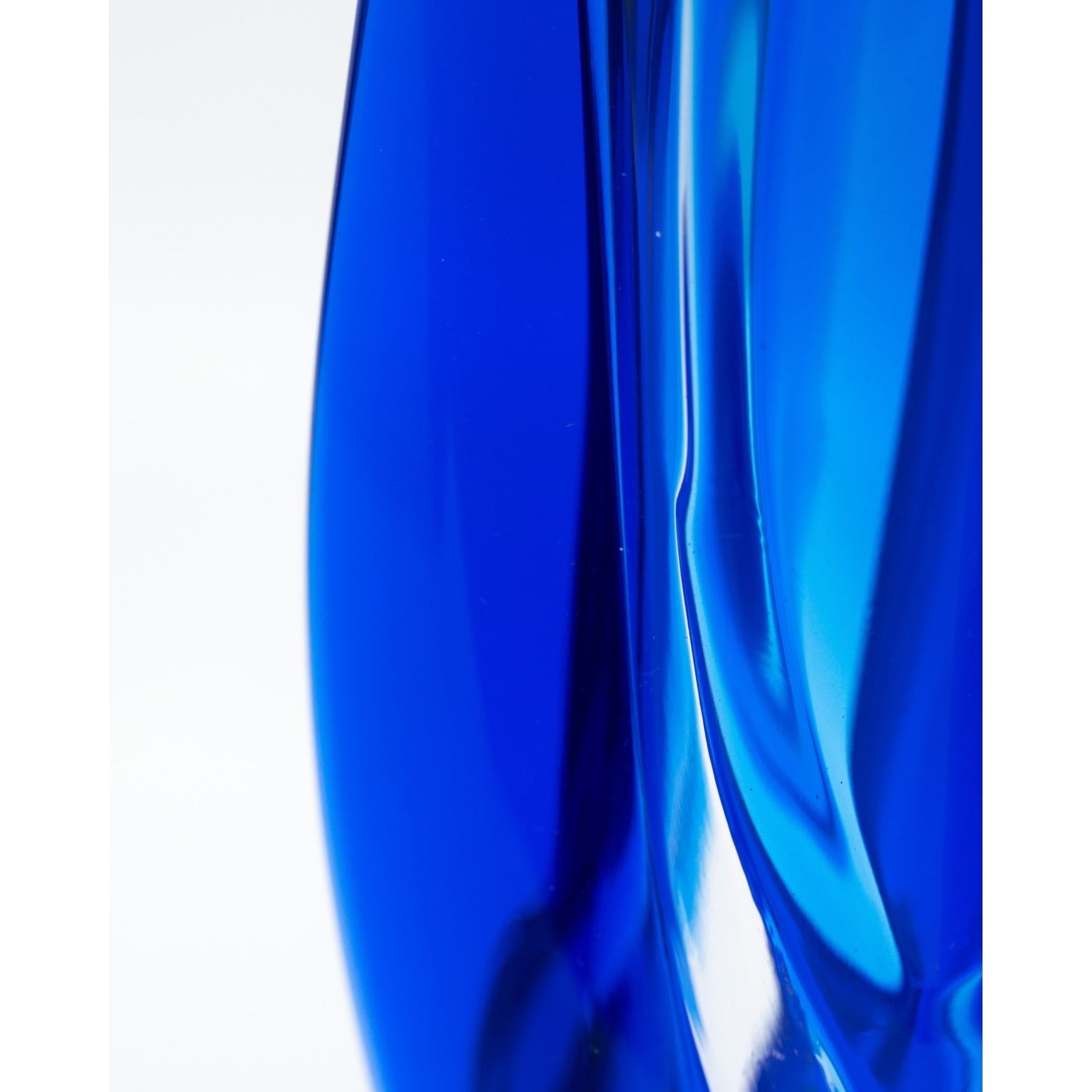 Cobalt bue and clear Lalique vase