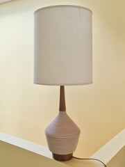 Vintage Ceramic And Teak Table Lamp