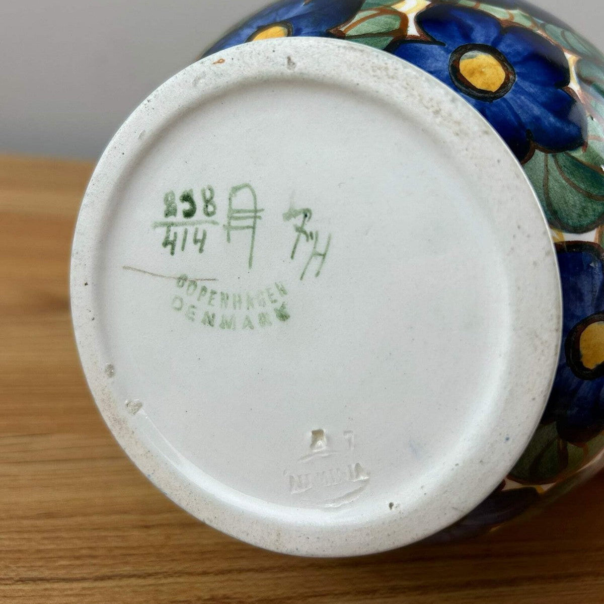 Faience Vase with Hand-Painted Flowers 838/414