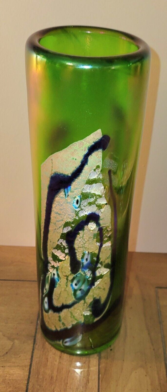 Robert Held Cylindrical Art Glass Vase